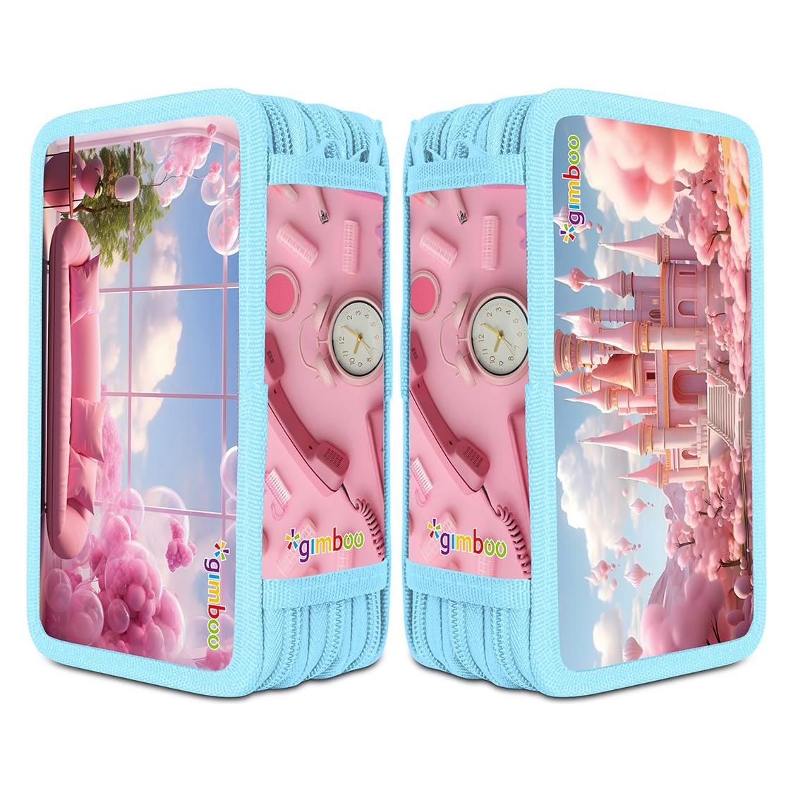 Keyroad Schulmppchen GIMBOO, mit Ausstattung, 3 Fcher, Sweet, rosa (6768BTS75PL-13)