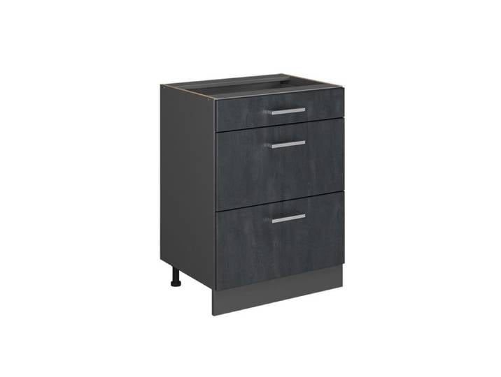 Meuble cuisine R-Line 60cm sans PT Béton noir/Anthracite Vicco 47597