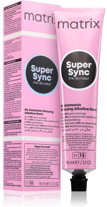 Matrix Super Sync Pre-Bonded coloration semi-permanente pour les cheveux teinte 6N Neutral Dark Blonde 90 ml