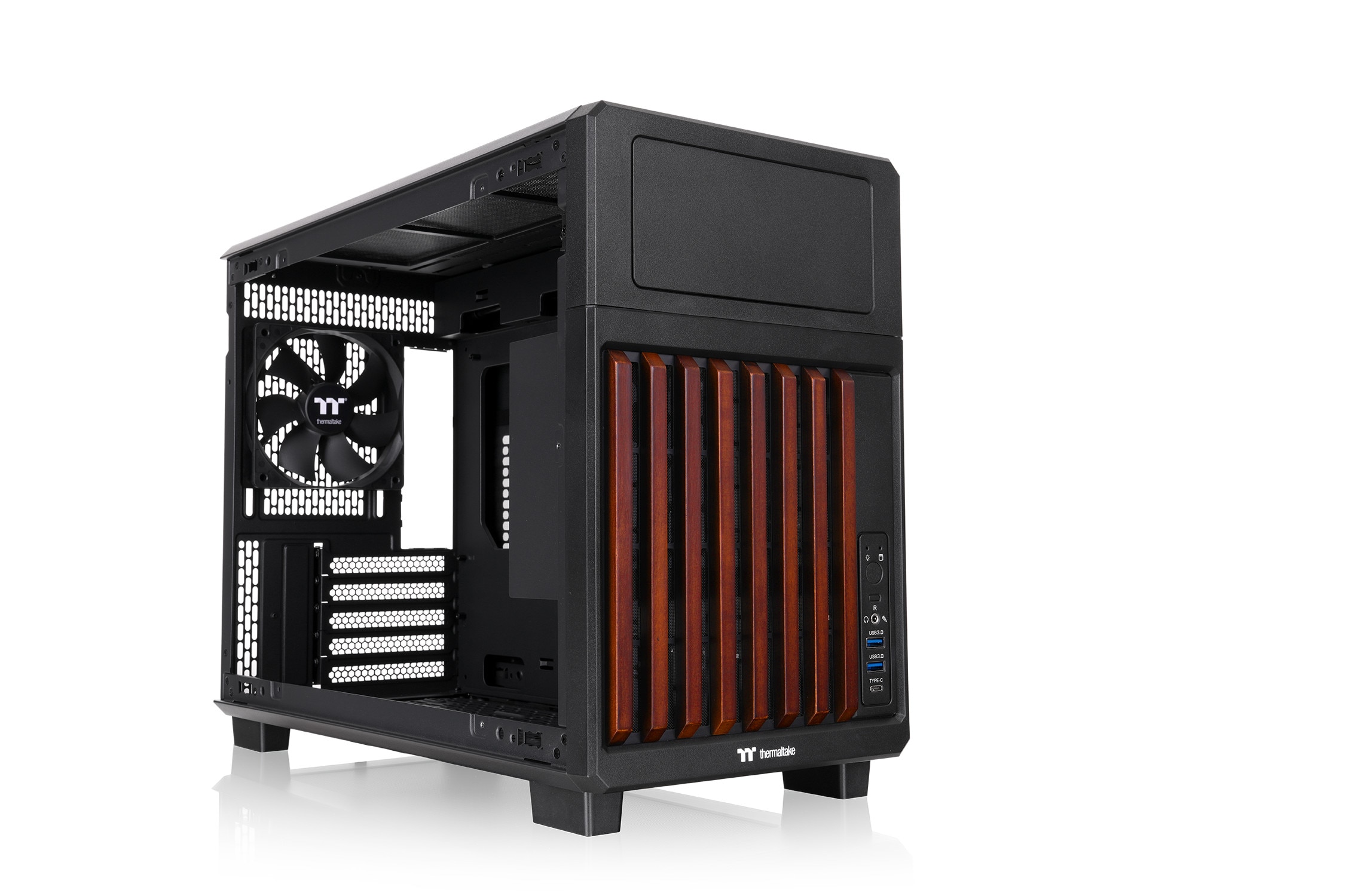 THERMALTAKE TR200 WS Mid Tower Gehäuse Black CA-11L-00S1NN-WS