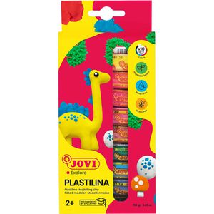 Jovi Knete 90/10 PLASTILINA, ab 2 Jahren, farbig sortiert, 10 Stangen je 15g
