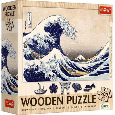 Holz Puzzle 200 - Die Große Welle in Kanagawa / Hokusai Katsushika
