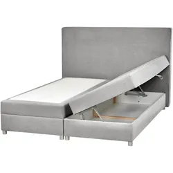 BOXSPRINGBETT 160/200cm Hellgrau Minister