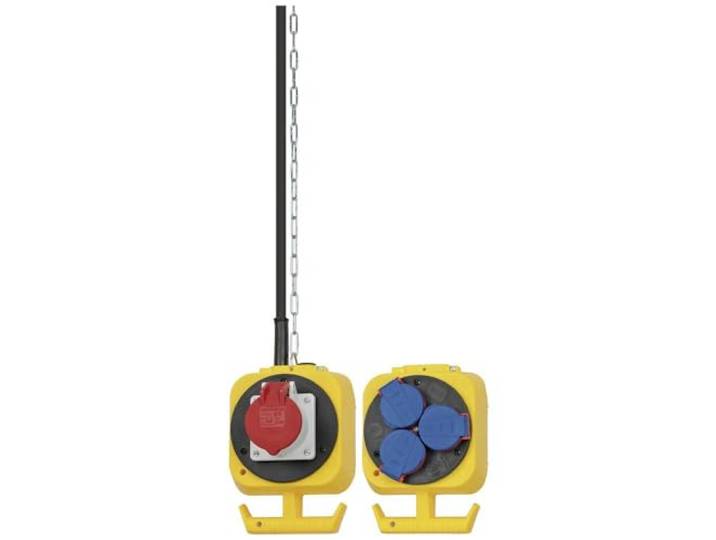 Brennenstuhl CEE stroomverdeler IP44 / Verdeelblok voor binnen en buiten met 5m H07RN-F 5G1,5 kabel (3 x contactdozen, 1x CEE contactdoos, Made in Germany)