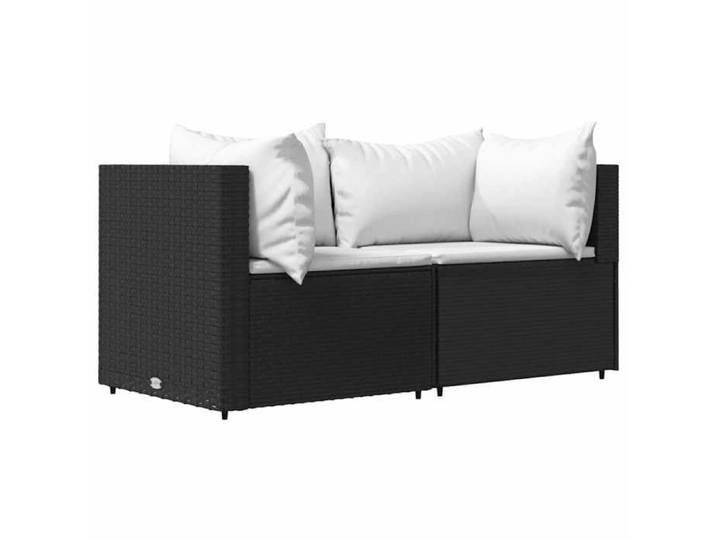 Promo“Salon de Jardin 3 pcs avec Coussins Noir 50 x 50 x 30 cm en résine tressée pour Jardin et Terrasse 404450