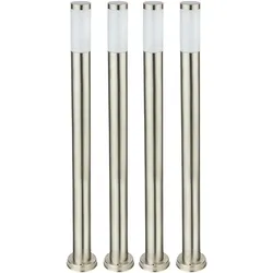 4er Set LED Stand Lampen Garten Weg Beleuchtungen Terrassen Edelstahl Außen Leuchten