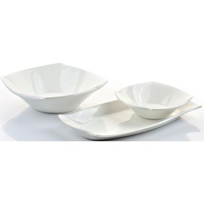 Servier-Set RETSCH ARZBERG "Emotion", weiß, Porzellan, Servierplatten, Vitro-Porzellan