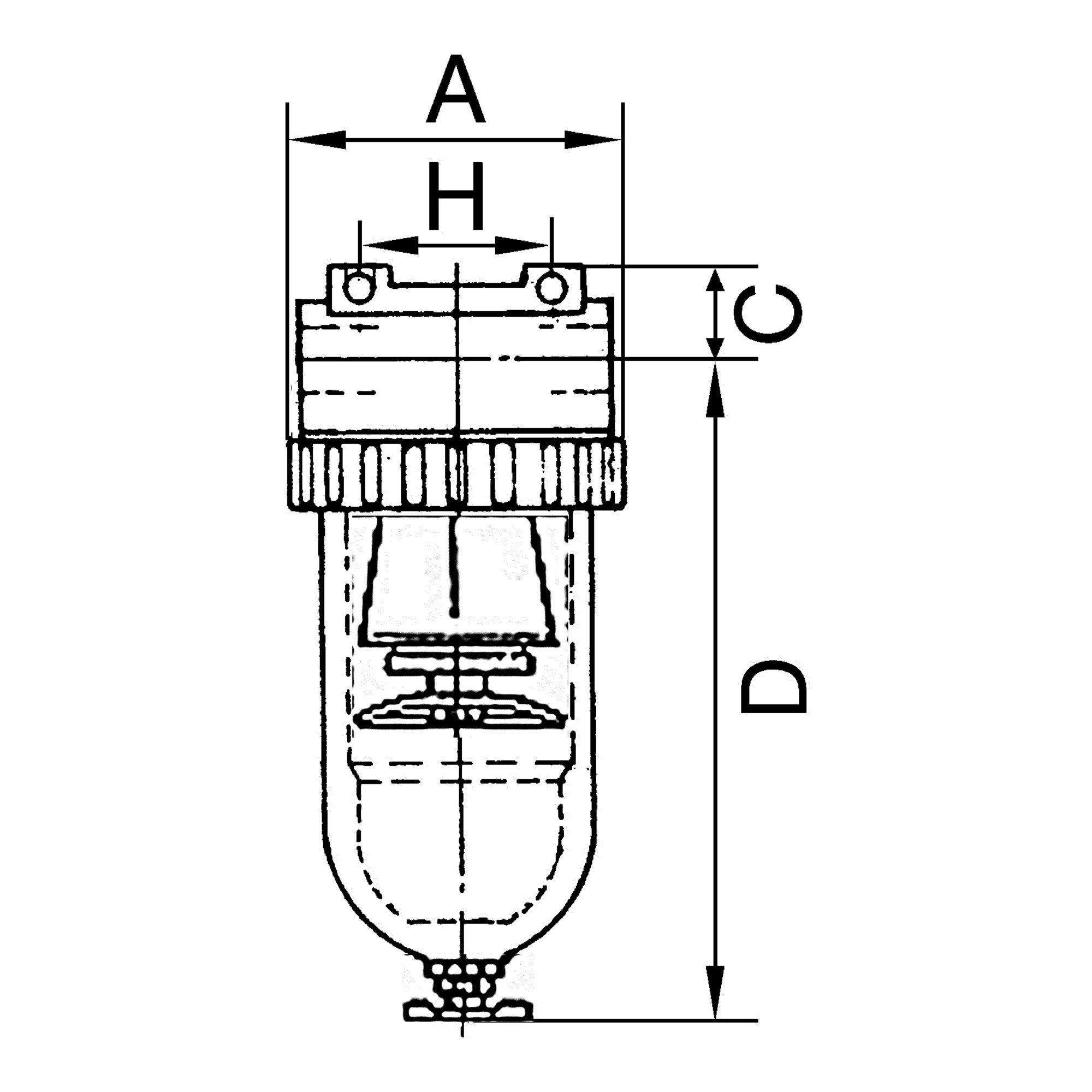 Riegler Spezialfilter »Standard«, mit PC-Behälter, 0,01 µm, BG 2, G 3/8 (675 K-HA)