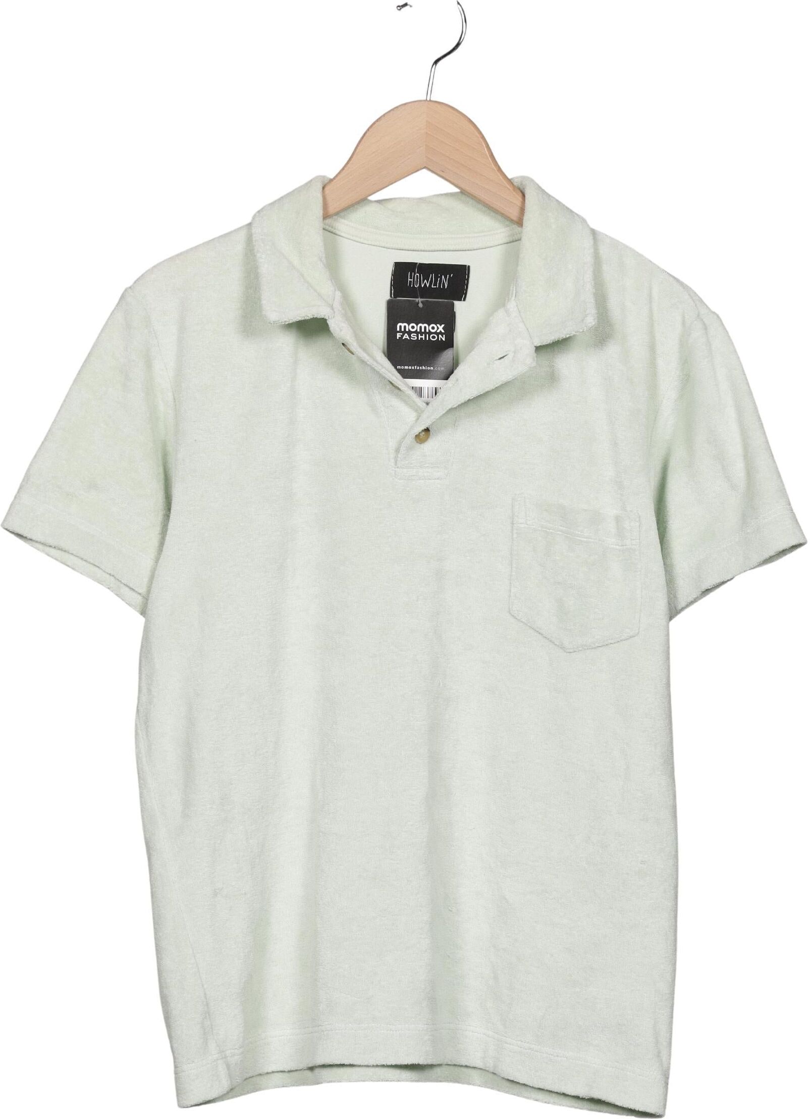 Howlin Herren Poloshirt, Hellgrün, Gr. S, Baumwolle / Synthetik - Second Hand