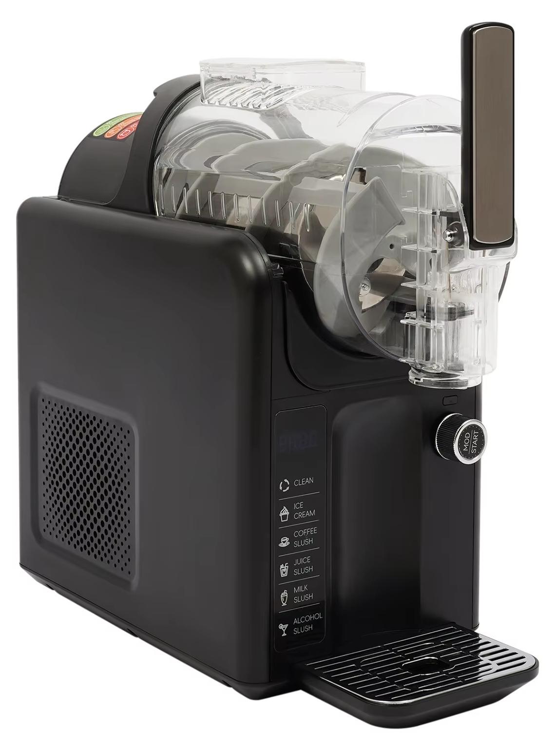 Slush-Maschine - 5-in-1 Slushie- und Eismaschine - 2 l Fassungsvermögen - 5 Programme - 185 W - Selbstreinigend - 220-240 V EU-Stecker - Schwarz