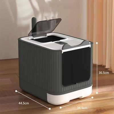 Inspired Finds Pet UV Lights Top Drawer Litter Pan Fully Enclosed With In out Door Control Disinfecting And Deodorizing For Cat Cat Lit minimalist White sterilized
