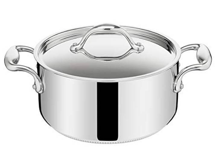 Lagostina ACCADEMIA LAGOFUSION Kochtopf, Edelstahl, 26 cm (6,6 l) + Deckel, für alle Herde, auch Induktionsherde, mit genietetem Griff, robust, Italien, 01116031226