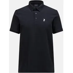PEAK PERFORMANCE Herren Polo M Classic Cotton Polo-BLACK, Größe M in Schwarz Schwarz