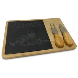 Servier-Set Käse 4tlg. Holz Beige Natur