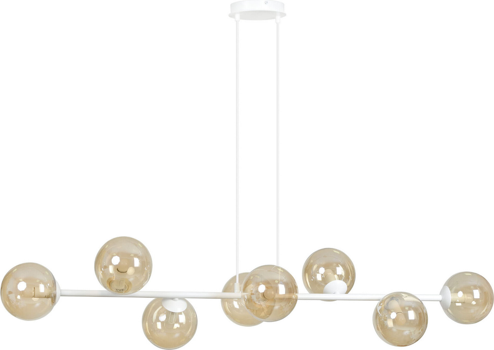 Emibig Rossi Hanglamp 8xE14 Wit/Honingbruin