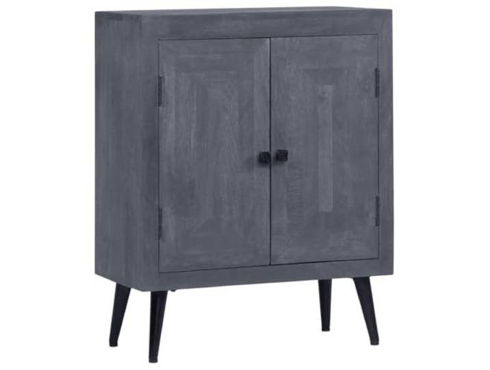 Fisinber Sideboard Massivholz Mango 60x30x76 cm Beistellschrank Handgefertigter Beistellschrank mit Stahlbeinen und viel Stauraum für Wohnzimmer, Schlafzimmer und Flur.