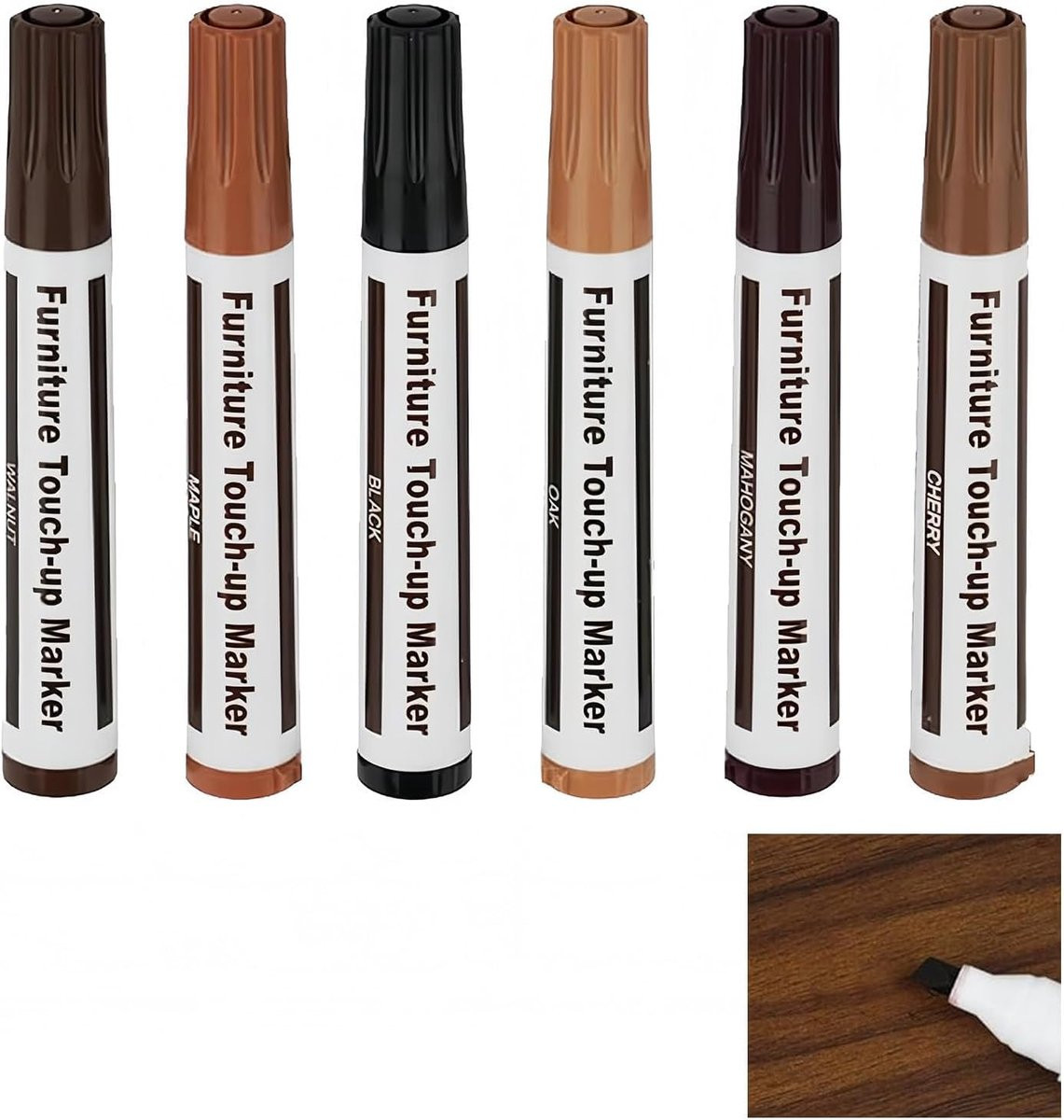 Set van 6 reparatiemarkers voor houten meubels en retoucheerpennen