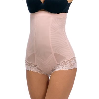 Shapingslip MAGIC BODYFASHION "Super Control Brief", Damen, Gr. M, rosa (blossom), Obermaterial: 85% Polyamid, 15% Elasthan, körpernah, Unterhosen, mittlere Formung von Bauch, Taille und Rücken, Spitze