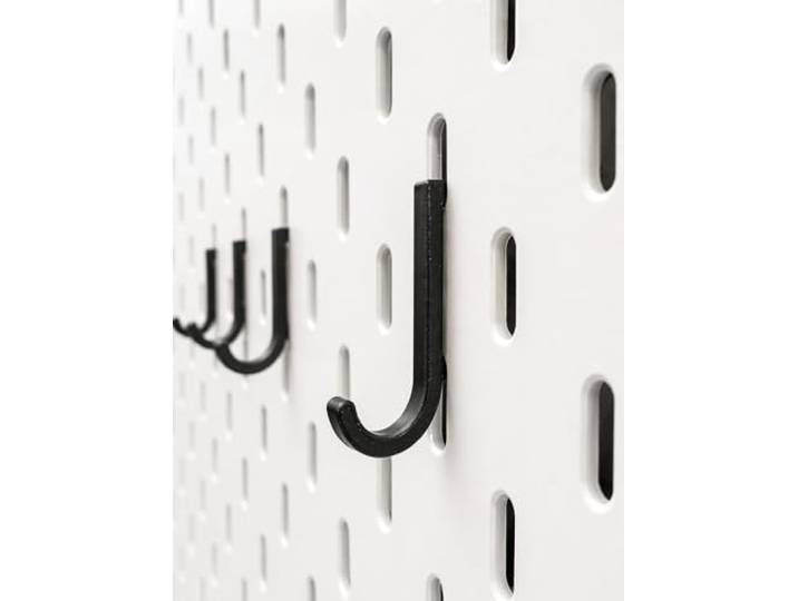 Mivono Ikea Skadis Lot de 15 crochets muraux perforés ronds noirs - Accessoires pour tableau perforé - Impression 3D - Stables et résistants - Organisateur d'outils\, jeux et bureau - Fabriqué en