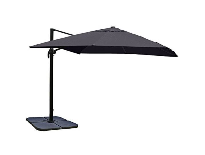 Mendler Gastronomie-Ampelschirm HWC-A96 3x4m Polyester - anthrazit