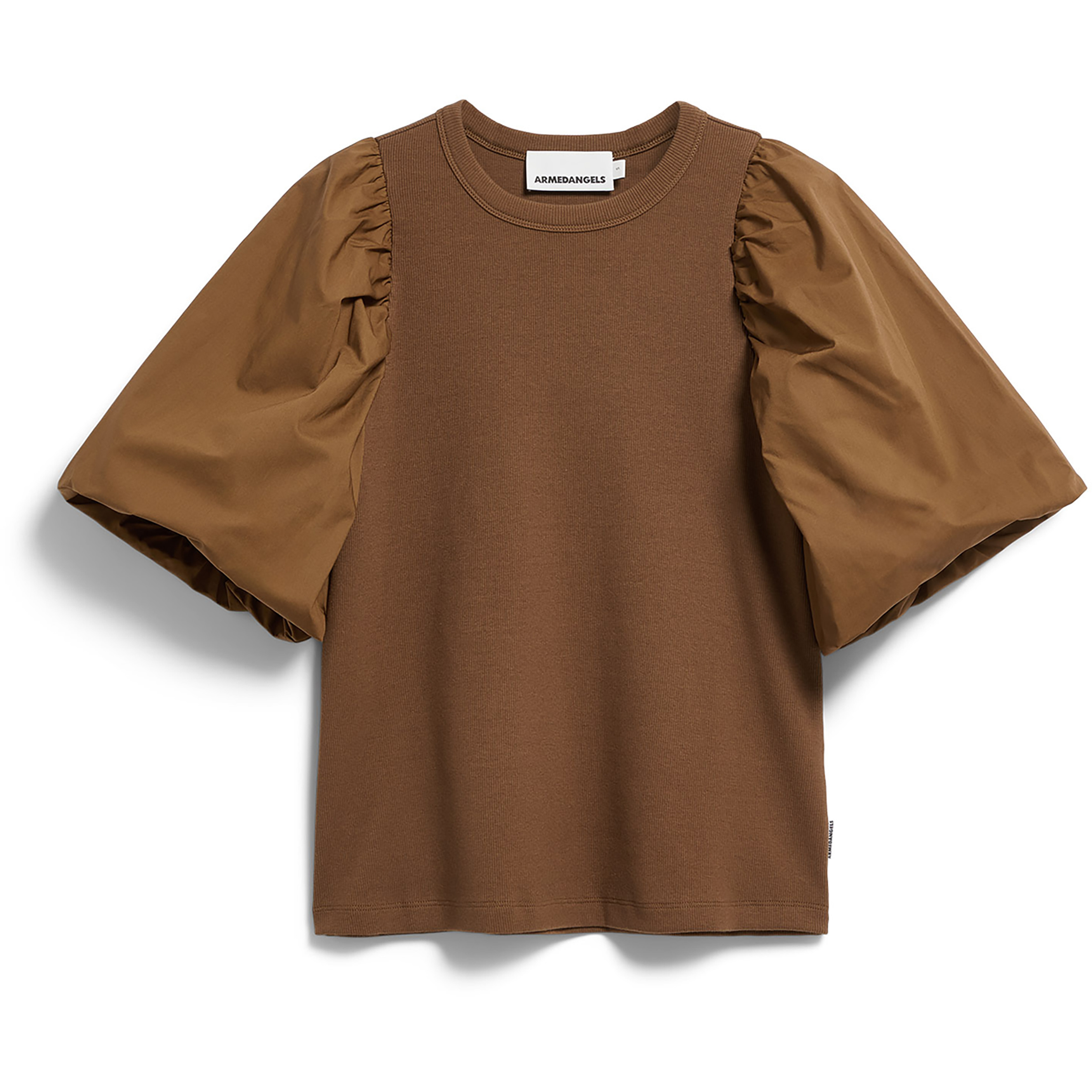 Armedangels Puff Sleeve Damen T-Shirts braun Größe L Lifestyle Hautfreundlich