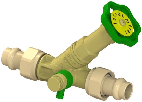 Schlösser Freistromventil 0015871500001 DN 15, 15mm, AG, mit Entleerung, nichtsteigende Spindel