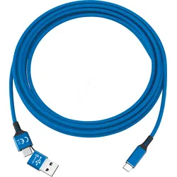 SPEEDY-C BL - Ladekabel, USB-A/USB-C -> USB-C, blau