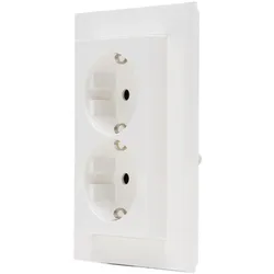 Kopp 958229009 HK07 - Schutzkontaktsteckdose, 2-fach, Farbe: reinweiß