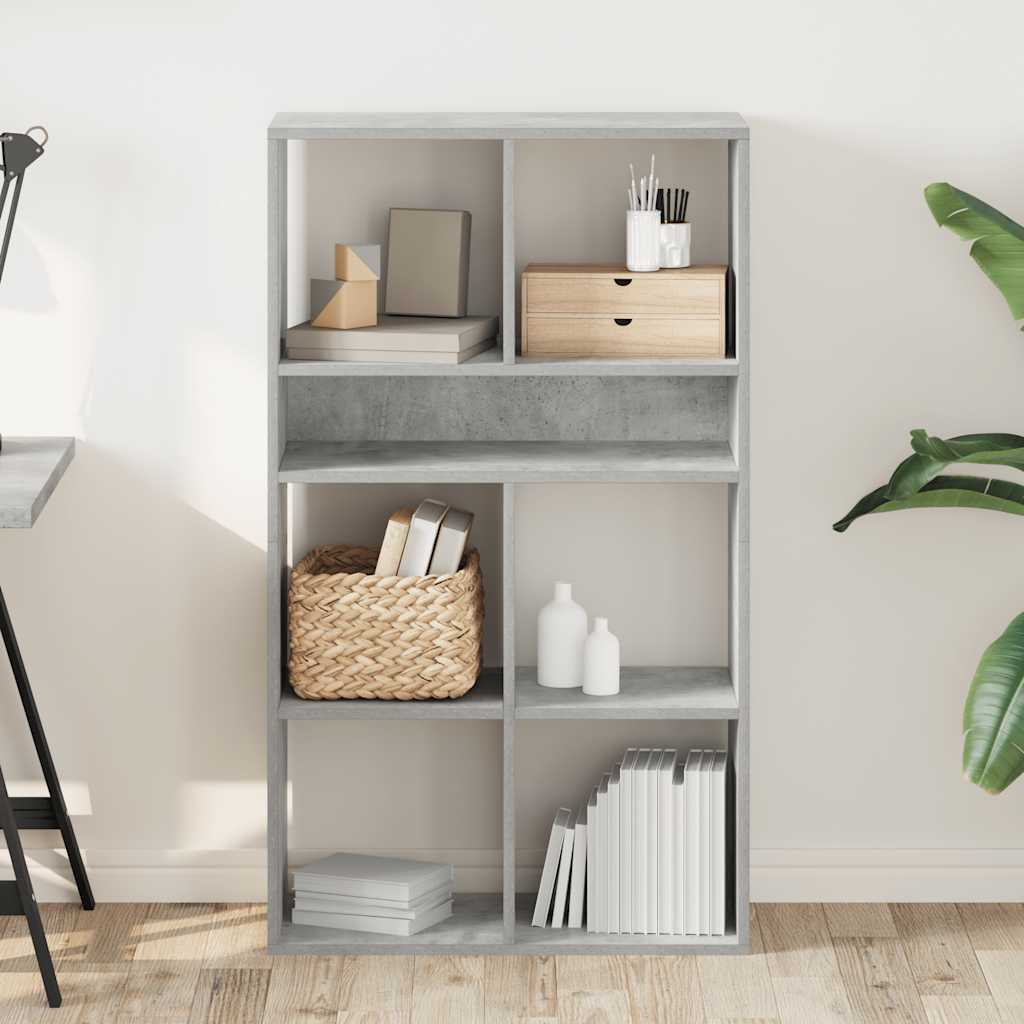 vidaXL Bibliothèque gris béton 66x31x112 cm bois d'ingénierie