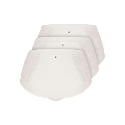 Taillenslip SASSA "3er Pack Taillenslip IMPRESSIVE JACQUARD", Damen, Gr. 42, 3 Stk., Jacquard, beige (ivory), Jacquard, , figurbetont, Unterhosen Taillenslip