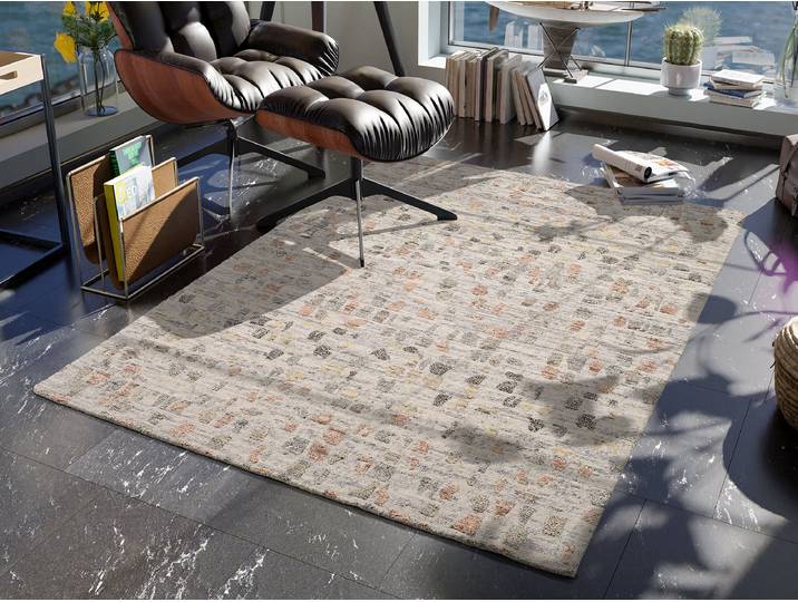 Tapis en laine Asgard Hall Beige 90 x 160cm Laine
