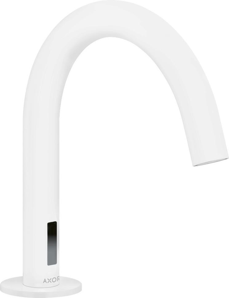 Axor Uno Hansgrohe wastafelmengkraan met elektronische bediening, matwit