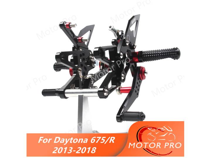 Repose-pieds de course CNC réglables, pédale pour Triumph Daytona 675 2013 2014 2015 2016 2017 2018 Daytona 675 R