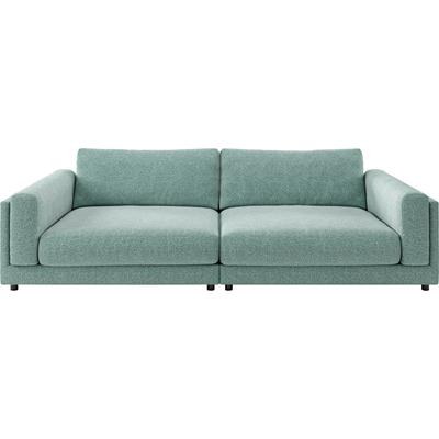 Big-Sofa 3C CANDY "Karalis mit extra großer Sitztiefe, elegantes Mega Sofa zum Relaxen", grün (mint), B:294cm H:85cm T:150cm, 100% Polyester, Sofas, Big-Sofa, auch in Cord- oder Leder-Bezug, lose Kissen, loungige Bequemlichkeit