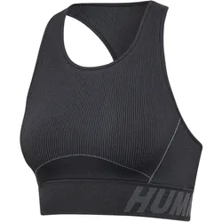 hummel hmlTE CHRISTEL Seamless Sport-Top Damen black/asphalt melange XS