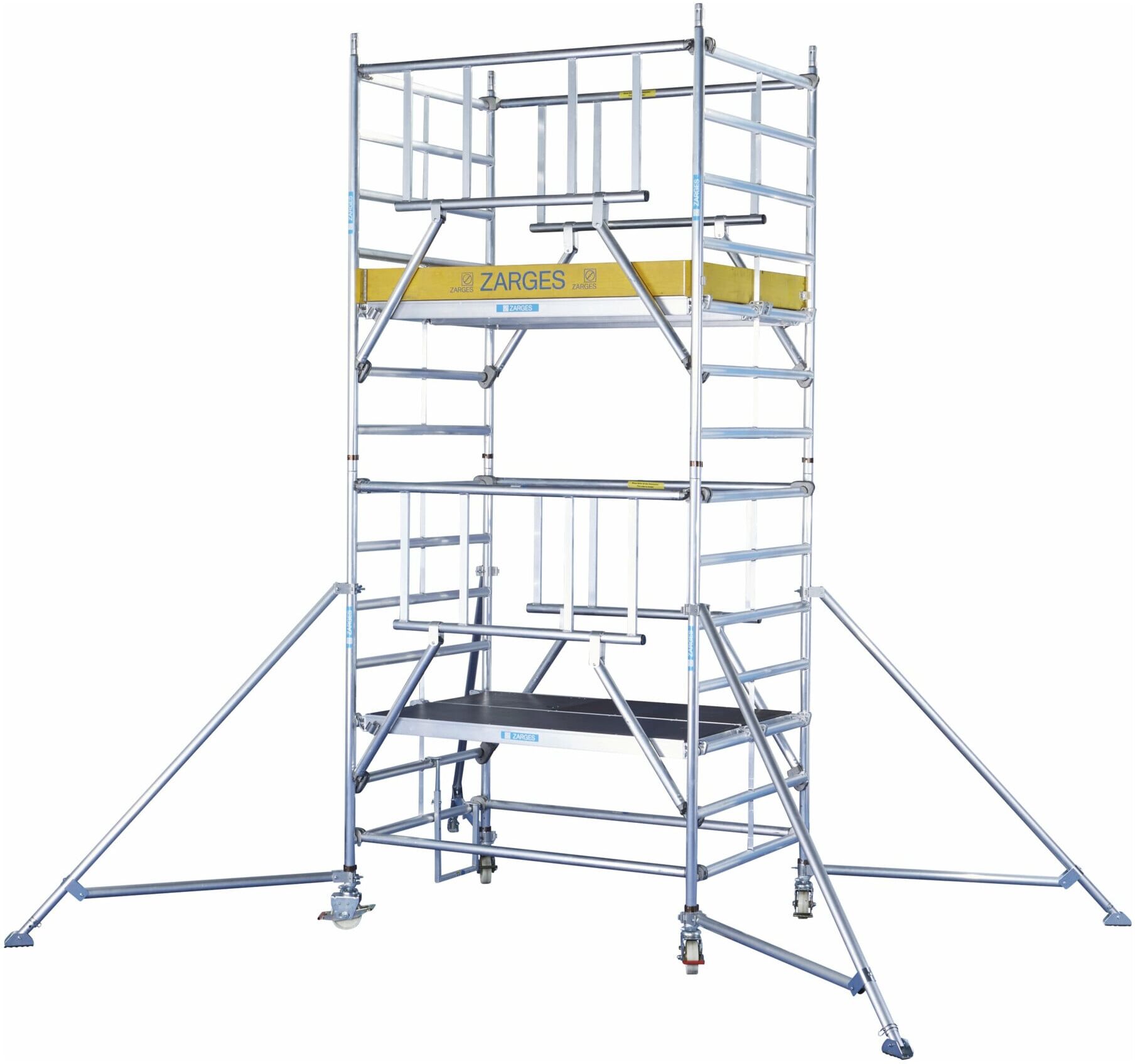 ZARGES Multitower S-PLUS 2T - Fahrgerüst Ausleger Arbeitshöhe 9.25 m 7.25 m + Plattform 1.20 m x 1.80 m (52485)