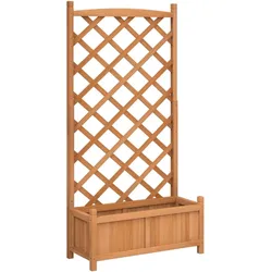 vidaXL Pflanzkübel mit Spalier Braun Massivholz Tanne