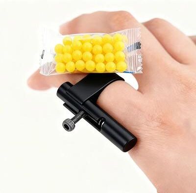 Useful Little Things Hidden Mini Plastic Bullet Launcher Safe Paper Ball Launch Toy Gun & Fun Prank Gadget black