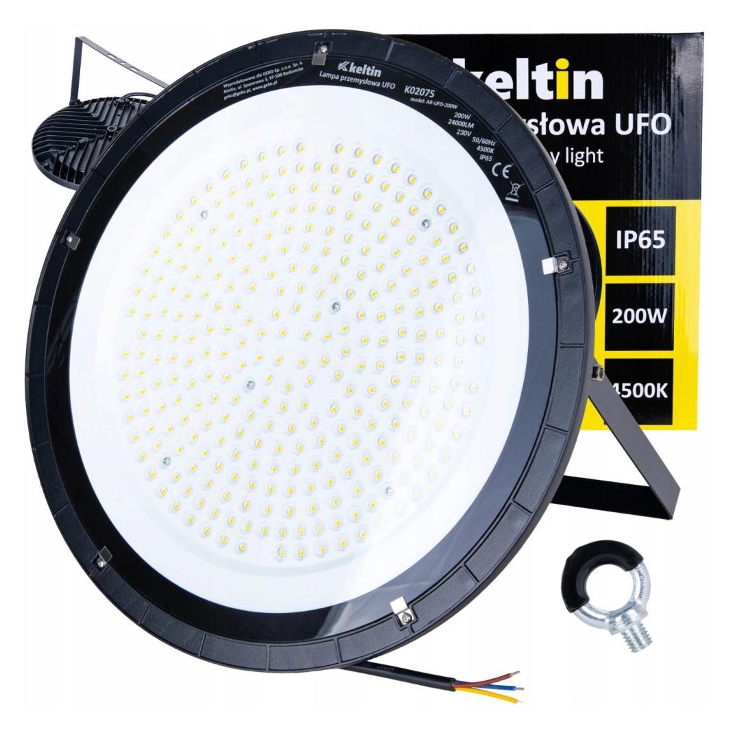 Keltin Lampa przemysłowa LED typu UFO 200W 24000LM 4500K IP65 (10) (24000 lm) (K02075)