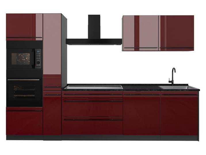 Cuisine Vicco R-Line Rouge brillant/Anthracite 310cm plan de travail Anthracite\, Model 66425