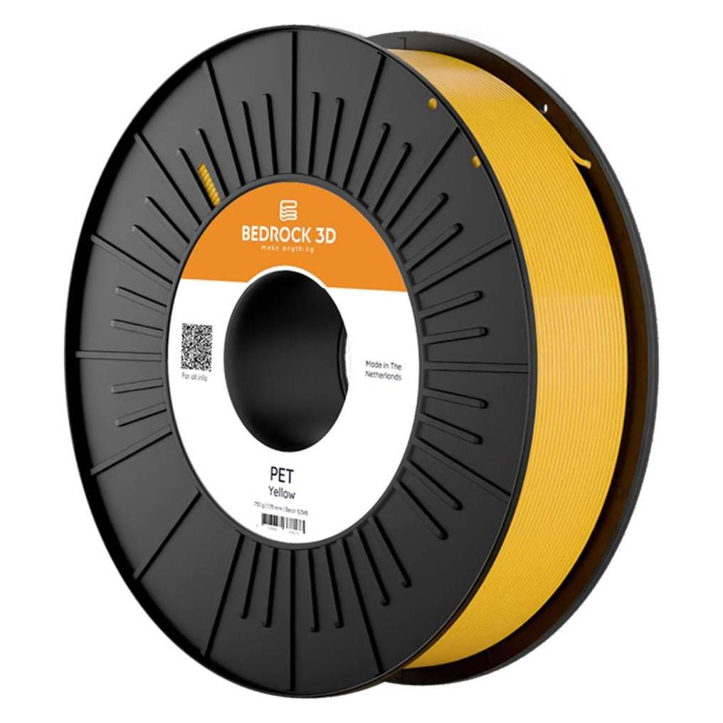 Bedrock 3D Pet-0316b075 PET Yellow 2.85 mm 750 g Filament PET 2.85 mm 750 g Gel (PET, 750 g) (Pet-0316b075)