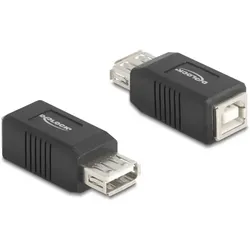 DeLOCK 67203 Kabeladapter USB Type-A USB Type-B Schwarz