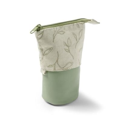 Stiftemäppchen Baumwolle & recycled PET, 13x7,5x12 (bis 18cm), grün