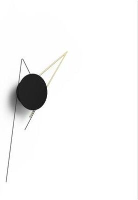 Uplifted Goods Minimalist Personalized DIY Artistic Wall Clock gold