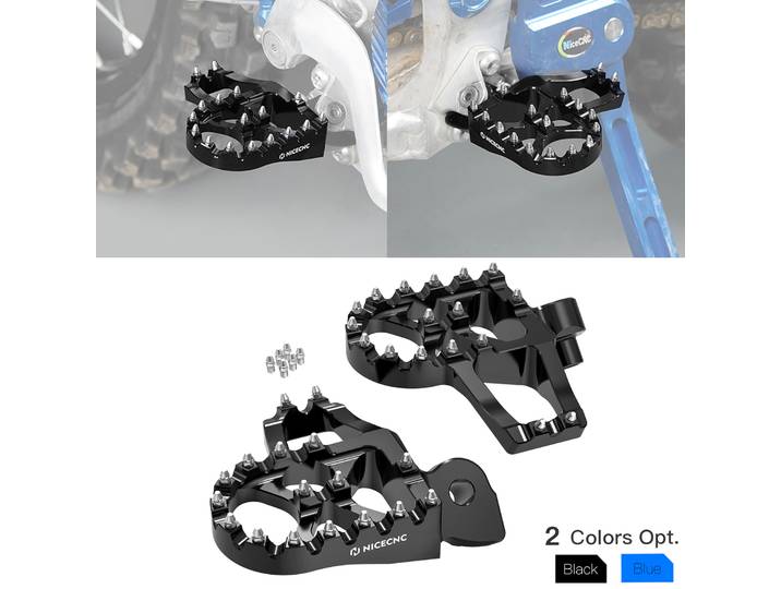 NICECNC Repose-pieds d'extension pour Yamaha YZ125 YZ250 1998-2023 YZ250F 2001-2023 YZ450F 2003-2022 YZ 125 250 YZ 250F YZ 450F