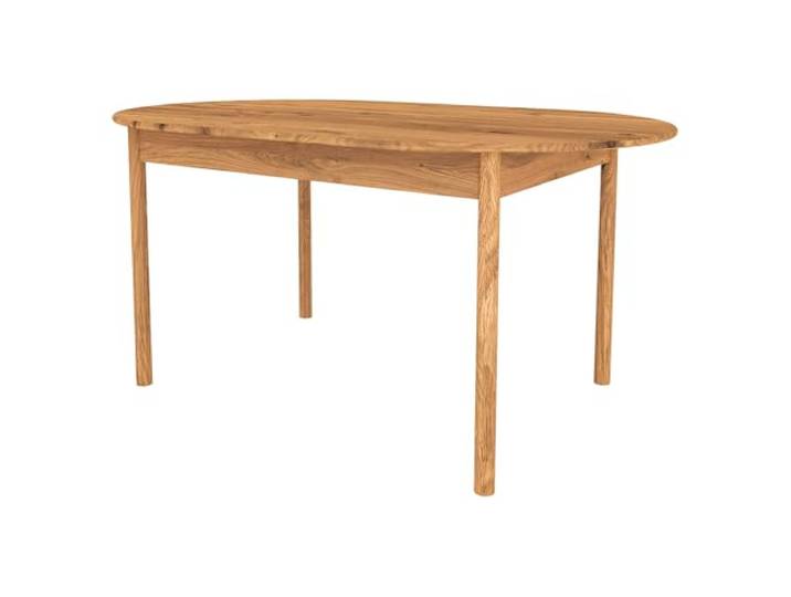Tisch Esstisch oval 160x80 cm, Eiche massiv geölt, Echtholz/Massivholz