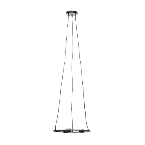Lucande Linnard design hanglamp met 3 lichtpunten, zwart metaal, rond