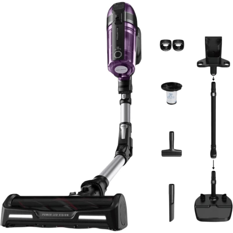 Rowenta X-Force Flex steelstofzuiger met 185 W digitale motor, Flex-technologie en LED-koplamp