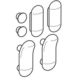 Geberit Puffer-Set 598141000 für WC-Deckel