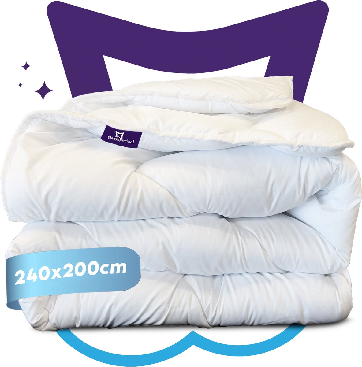 Slaapspeciaal All year dekbed Essential White Series - Tweepersoons Lits Jumeaux - 240 x 200 cm - Anti-allergie - Ultra soft hotelkwaliteit